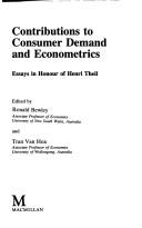 Contributions to consumer demand and econometrics