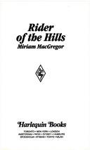 Cover of: Rider Of The Hills