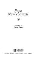 Pope : new contexts