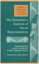 Cover of: quantitative analysis of social representations