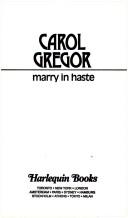 Cover of: Marry In Haste