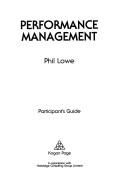 Performance management. Participant's guide