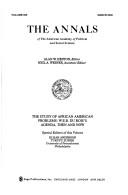 Cover of: The Study of African American Problems: W.E.B. Du Bois's Agenda, Then and Now (The ANNALS of the American Academy of Political and Social Science Series)