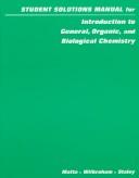 Cover of: Students Solution Manual for Introduction to General, Organic, and Biological Chemistry