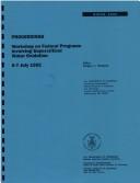 Cover of: Workshop on Federal Programs Involving Supercritical Water Oxidation : Proceedings