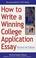 Cover of: How to write a winning college application essay
