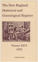 Cover of: New England History and Genealogy Reg., 1872 (New England History & Genealogy Reg., 1872 Vol. 26)