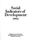 Cover of: Social Indicators of Development, 1994 (World Bank)