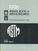 Cover of: 1996 Annual B00K of Astm Standards: Section 11 : Water and Environmental Technology |