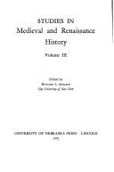 Cover of: Studies in Medieval and Renaissance History Volume IX (IX)