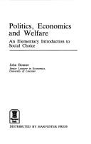 Politics, economics and welfare : an elementary introduction to social choice