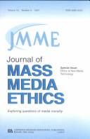 Cover of: Ethics & New Media Technology: A Special Issue of the journal of Mass Media Ethics