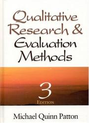 Qualitative research and evaluation methods by Michael Quinn Patton
