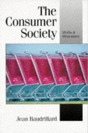 Cover of: The Consumer Society by Jean Baudrillard