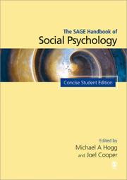 Cover of: The Sage handbook of social psychology