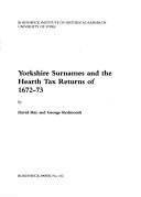 Yorkshire surnames and the Hearth Tax Returns of 1672-73