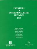 Frontiers of Entrepreneurship Research 1999 by Paul D. Reynolds