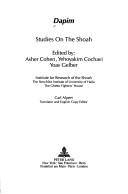 Cover of: Dapim: Studies on the Shoah (American University Studies : Series IX : History, Vol 73)