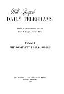 Cover of: Will Roger's Daily Telegrams: The Roosevelts (Writings of Will Rogers : Series 1, Volume 4)