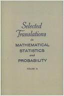 Cover of: Selected Translations in Mathematical Statistics and Probability (Selected Translations in Mathematical Statistics & Probability)