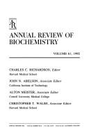 Cover of: Annual Review of Biochemistry: 1992 (Annual Review of Biochemistry)