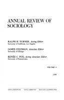 Cover of: Annual Review of Sociology