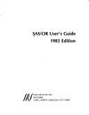 Cover of: SAS-OR User's Guide, 1983