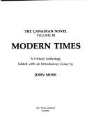 Cover of: Canadian Novel: Critical Articles With an Introductory Essay