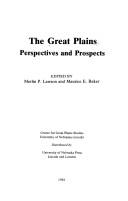 Cover of: The Great Plains: Perspectives and Prospects