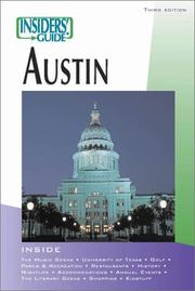 Cover of: Insiders' Guide to Austin, 3rd