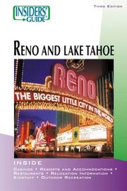 Cover of: Insiders' Guide to Reno and Lake Tahoe, 3rd