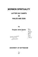 Cover of: Mormon Spirituality by Douglas James Davies