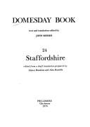 Cover of: Staffordshire (Domesday Books (Phillimore))