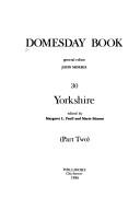 Cover of: Yorkshire (W/Parts of Lancashire & Cumbria) (Domesday Books (Phillimore))