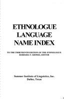 Cover of: Ethnologue Language Name Index: To the Thirteenth Edition of the Ethnologue