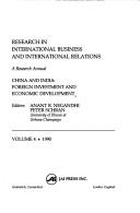 Cover of: Research in international business and international relations.: foreign investment and economic development