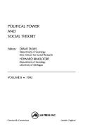 Cover of: Political Power and Social Theory 1993 (Political Power and Social Theory)