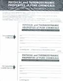 Physical and Thermodynamic Properties of Pure Chemicals by T. E. Daubert