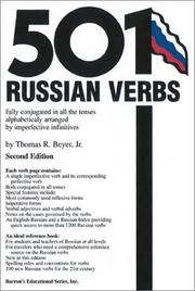 501 Russian verbs by Thomas R. Beyer