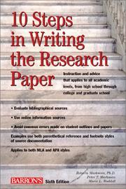 Cover of: 10 Steps in Writing the Research Paper