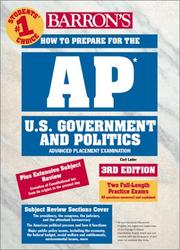 Cover of: How to Prepare for the AP U.S. Government and Politics