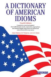 Cover of: A dictionary of American idioms