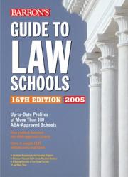 Cover of: Guide to Law Schools (Barron's Guide to Law Schools)
