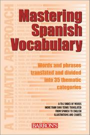 Cover of: Mastering Spanish vocabulary by José María Navarro