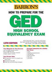 Cover of: How to Prepare for the GED (Barron's How to Prepare for the Ged High School Equivalency Exam (Book Only))
