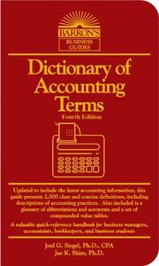 Dictionary of accounting terms