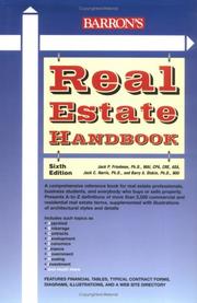 Barron's real estate handbook by Jack P. Friedman, Jack P. Friedman Ph.D., Jack C. Harris Ph.D., Barry A. Diskin Ph.D.