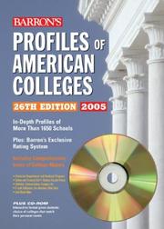 Cover of: Profiles of American Colleges with CD-ROM (Barron's Profiles of American Colleges)