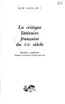 Cover of: Critique littéraire française du XXe siècle