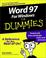 Cover of: Word 97 for Windows for dummies